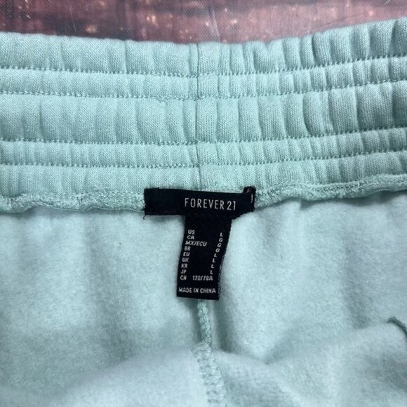 Forever 21 Mint Teal Wide-Leg Drawstring Sweatpants - Picture 10 of 11